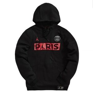 Nike Air Jordan Paris Saint Germain PSG Hoodie Black/Red‎ XL
